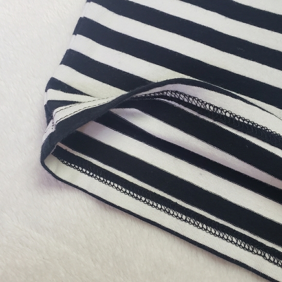 Divided, H&M Basic, Stretchy Bodycon Striped Mini Skirt, Large, Black & White - Picture 4 of 12